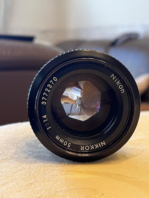Shoot In Manual Mode With Your Wonderful, Cheap, Second Hand DSLR Camera. An image of our incredible Nikkor 50mm, 1976 era lens.